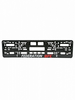 Рамка под номерной знак Federation UFC RG116А пластик, черная